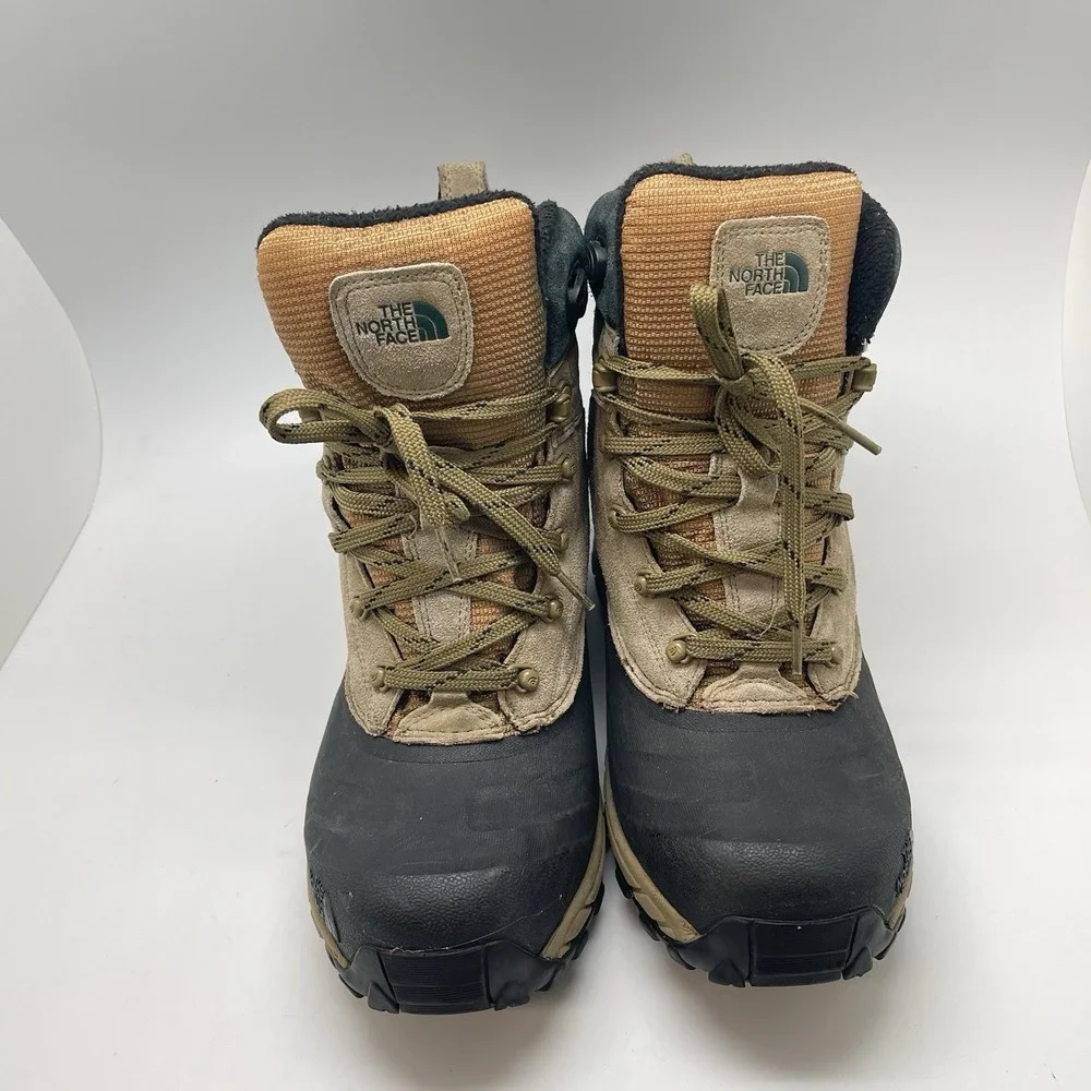 The North Face Chilkat III Snow Boots Mens 9 Insulated Waterproof Brown NF0A39V6